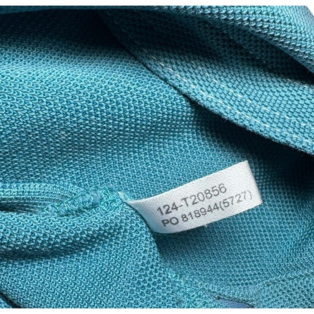 Tommy Bahama Polo Shirt Teal Blue Short Sleeve Supima Blend Mens XL - Picture 9 of 10